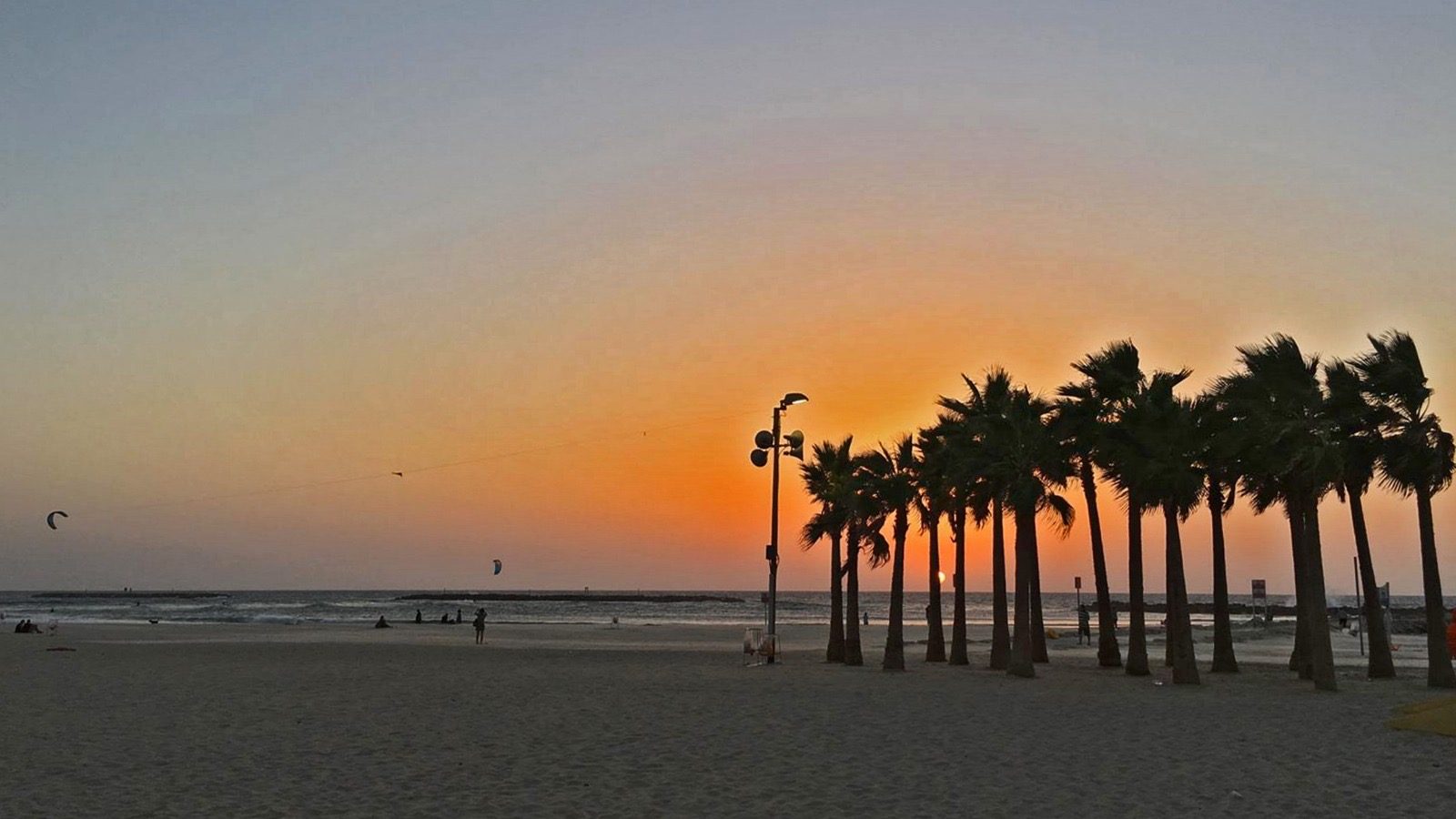 Sonnenuntergang in Tel Aviv, private Aufnahme