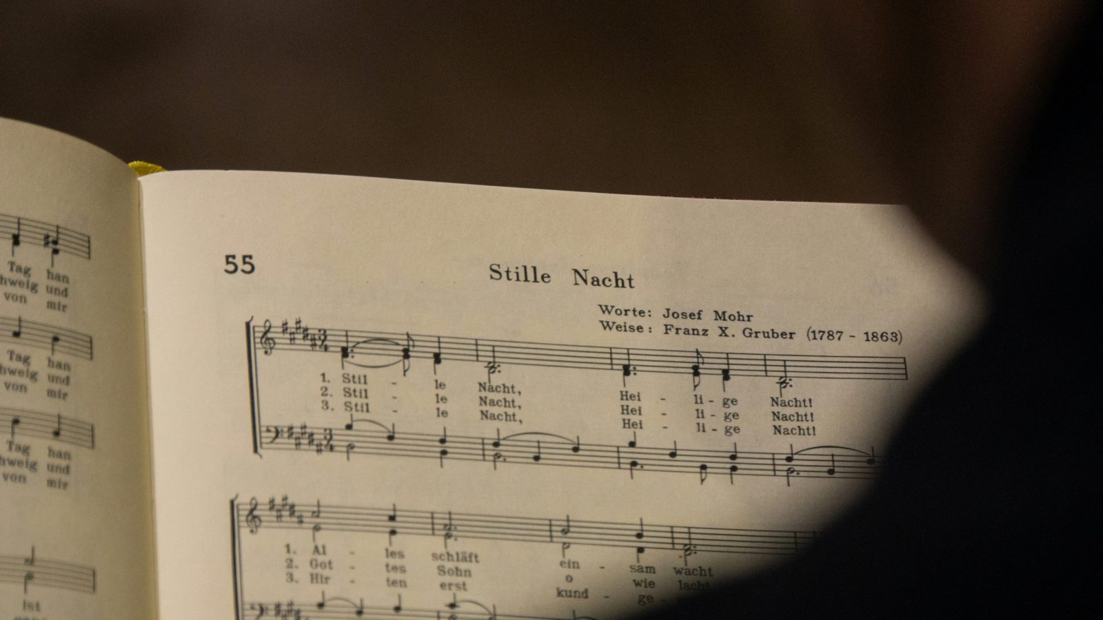 Ein Notenblatt von »Stille Nacht«